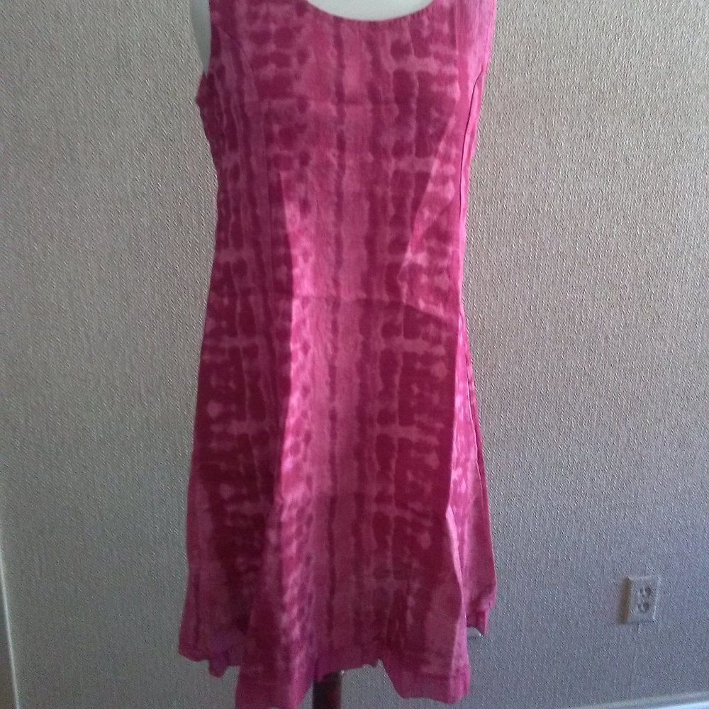 NWT ALLEGRA MASETTI Tie Dye Linen Dress - Picture 3 of 7